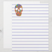 Papier Crâne coloré (Devant / Derrière)