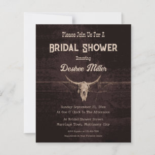 Papier Crâne de taureau marron rustique western country b