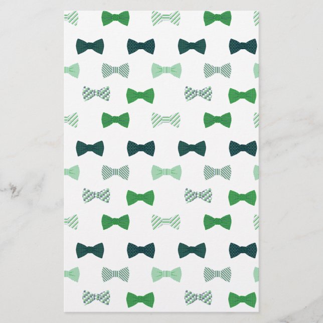 Papier Cravate moderne Green Bow corps motif (Devant)