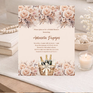 Papier Cream beige rose bulle Fête des mariées invivante