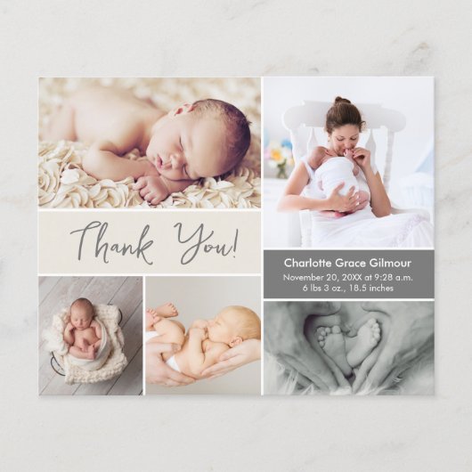 Papier Cream doux bébé fille photo collage Script (Devant)