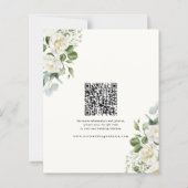 Papier Creamy Floral Eucalyptus Wedding Save the date (Dos)