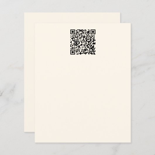 Papier Créer instantanément un code QR | Modifiable blanc (Devant / Derrière)
