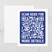 Papier Créer un code QR scannable | Bleu marine (modifiab (Devant / Derrière)