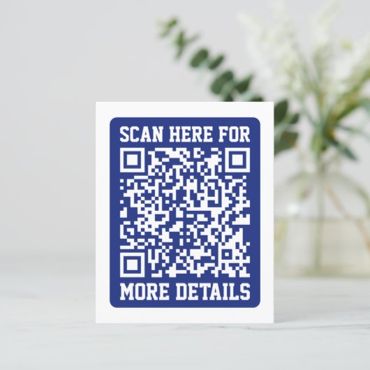 Papier Créer un code QR scannable | Bleu marine (modifiab (Debout devant)