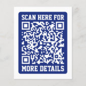 Papier Créer un code QR scannable | Bleu marine (modifiab (Devant)
