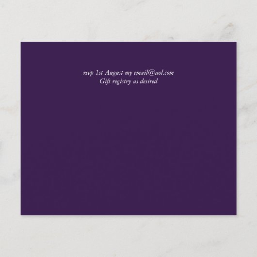 Papier Créer un RSVP de script moderne - Modifier les cou (Dos)