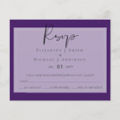 Papier Créer un RSVP de script moderne - Modifier les cou (Devant)