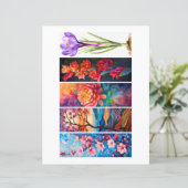 Papier Créez vos propres 5 beaux Signets floraux (Debout devant)