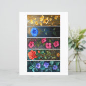 Papier Créez vos propres 5 Signets floraux (Debout devant)