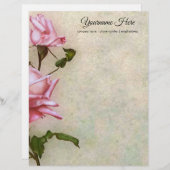 Papier Créez vos propres roses rose (Devant / Derrière)