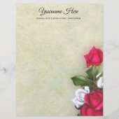 Papier Créez vos propres roses rouges et blanches (Devant)