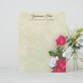 Papier Créez vos propres roses rouges et blanches (Debout devant)