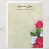 Papier Créez vos propres roses rouges et blanches (Devant / Derrière)