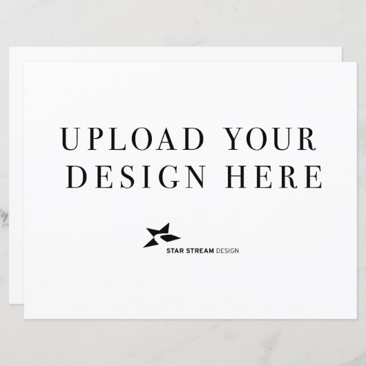 Papier Créez Votre Propre Horizontale (Devant / Derrière)