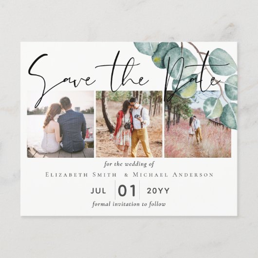 Papier Créez votre propre Mariage de verdure Eucalyptus p (Devant)