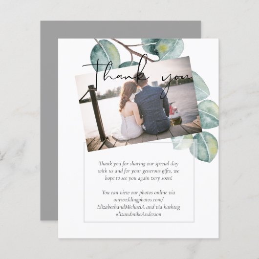 Papier Créez votre propre Mariage de verdure Eucalyptus p (Devant / Derrière)