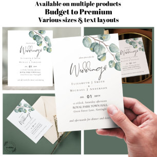 Papier Créez votre propre Mariage de verdure Eucalyptus p