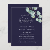 Papier Créez votre propre Mariage Eucalyptus de marée bla (Devant / Derrière)