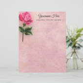 Papier Créez votre propre Rose rose chaud (Debout devant)