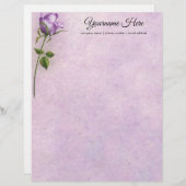 Papier Créez votre propre Rose violet (Devant / Derrière)