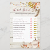 Papier Crème blanche en bois rustique Il a dit qu'elle a  (Devant)