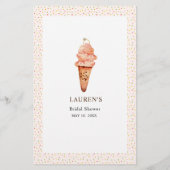 Papier Crème de glace douche nuptiale Conseils & Wis cart (Dos)