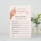 Papier Crème de glace douche nuptiale Conseils & Wis cart (Debout devant)