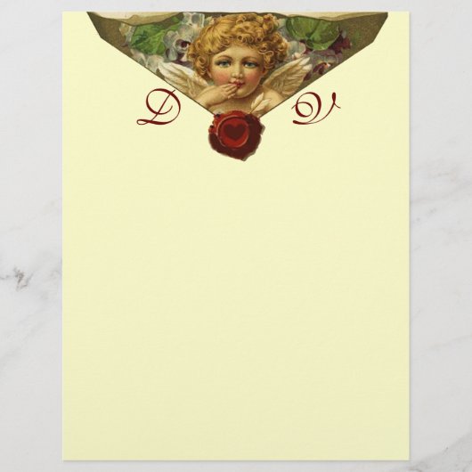 Papier Crème de monogramme de phoque ANGEL HEART WAX (Devant)