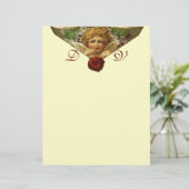 Papier Crème de monogramme de phoque ANGEL HEART WAX (Debout devant)
