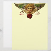 Papier Crème de monogramme de phoque ANGEL HEART WAX (Devant / Derrière)