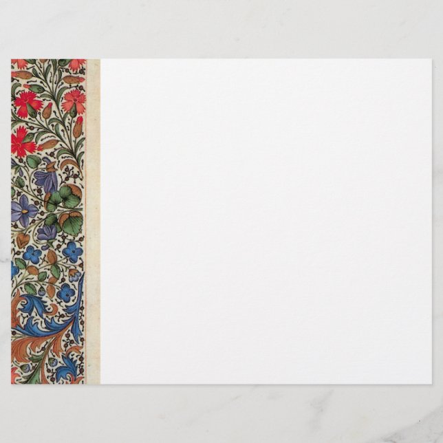 Papier Crème et fleurs (Devant)