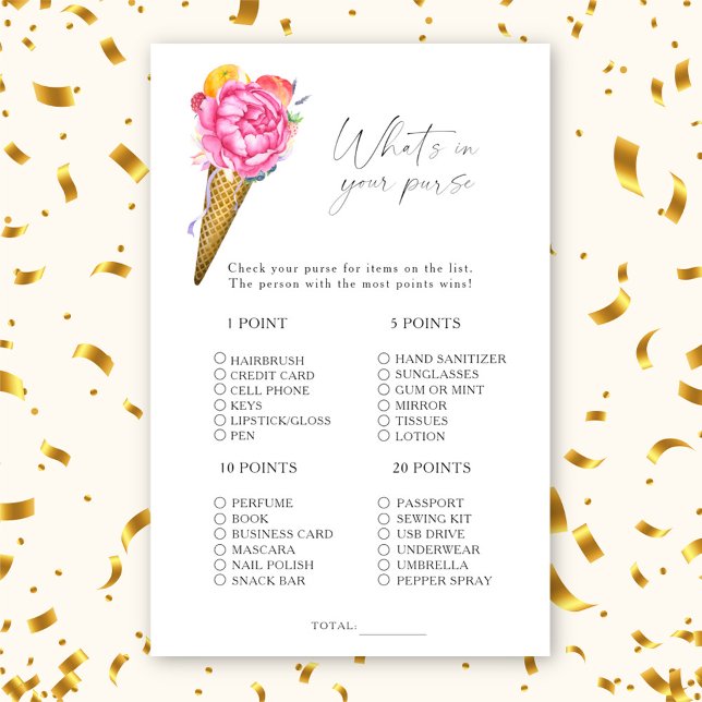 Papier Crème glacée avec fleurs - Ce qui est dans votre s (Créateur téléchargé)