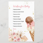 Papier Crème glacée Boho Floral Wives for Baby Card (Devant)