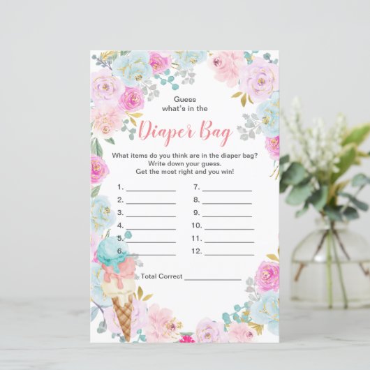 Papier Crème glacée Pastel Devis Ce qui est dans le sac d (Debout devant)