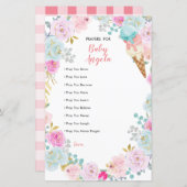 Papier Crème glacée pastel Prières florales pour bébé (Devant / Derrière)