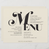 Papier Crème noire de mariage vintage (Devant / Derrière)