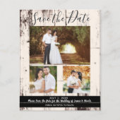 Papier Crème rustique Grange Mariage de bois Photo Enregi (Devant)