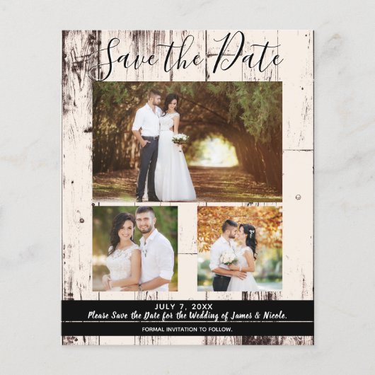 Papier Crème rustique Grange Mariage de bois Photo Enregi (Devant)