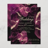 Papier Crimson Mariage Budget Berry Encre (Devant / Derrière)