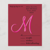 Papier Crimson Mariage Monogramme Valeur Budget Rouge Fab (Dos)