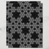 Papier Crochet de flocon de neige fractal motif (Devant / Derrière)