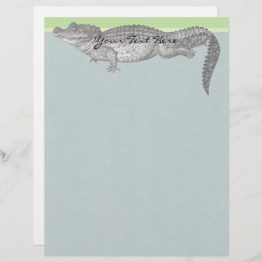 Papier Crocodile vintage (Devant / Derrière)