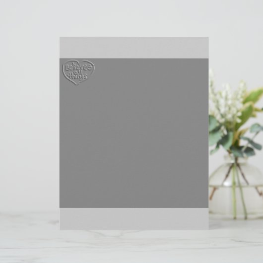 Papier Croit toutes les choses en-tête de lettre personna (Debout devant)