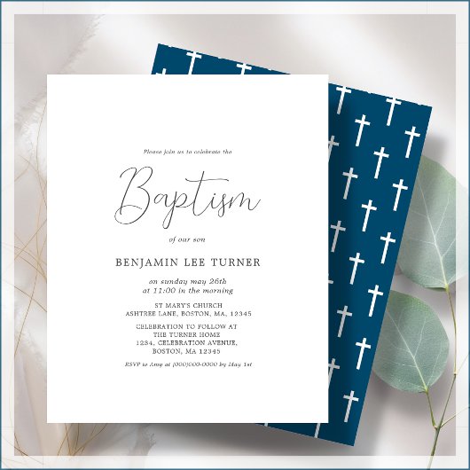 Papier Croix bleue de la Marine | Invitation budgétaire d