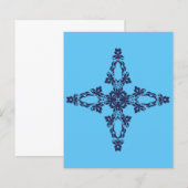Papier Croix Chrétienne Dans L'art Bleu Céleste (Devant / Derrière)