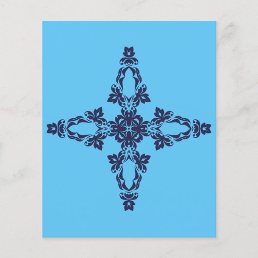 Papier Croix Chrétienne Dans L'art Bleu Céleste (Devant)