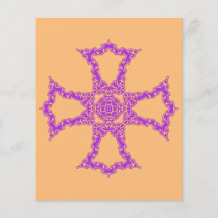 Papier Croix chrétienne rose Art moderne esthétique