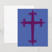 Papier Croix chrétienne violette (Devant / Derrière)