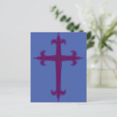 Papier Croix chrétienne violette (Debout devant)